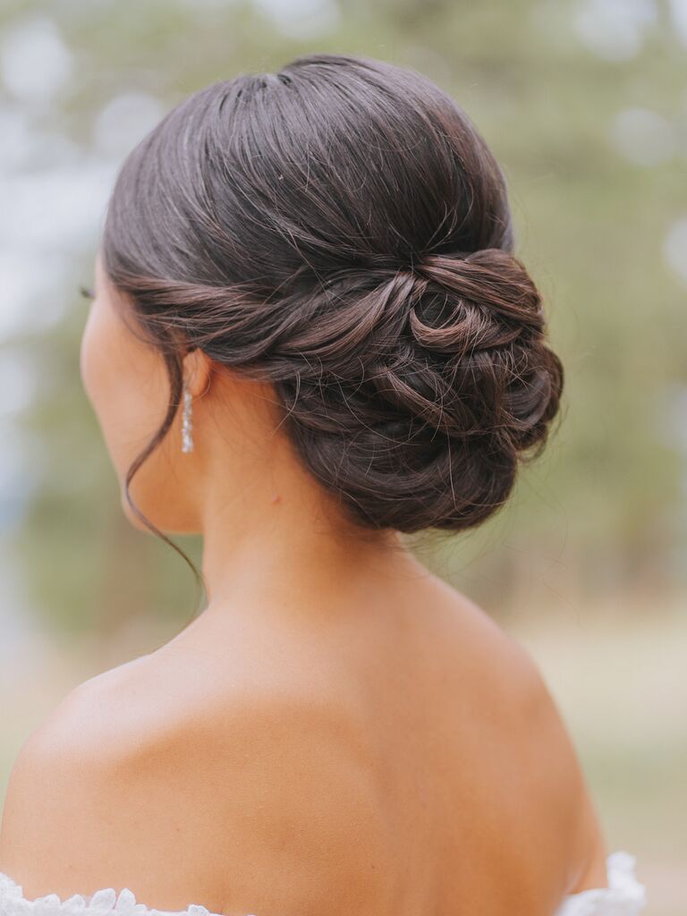 Soft bridal updo