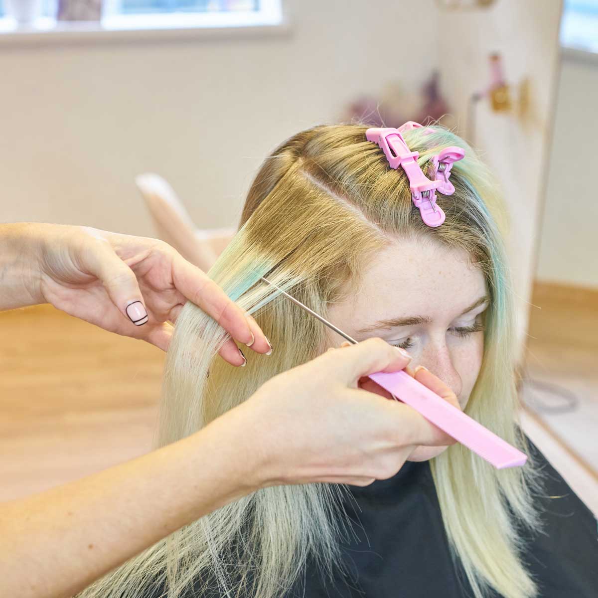 Sun-lit balayage color